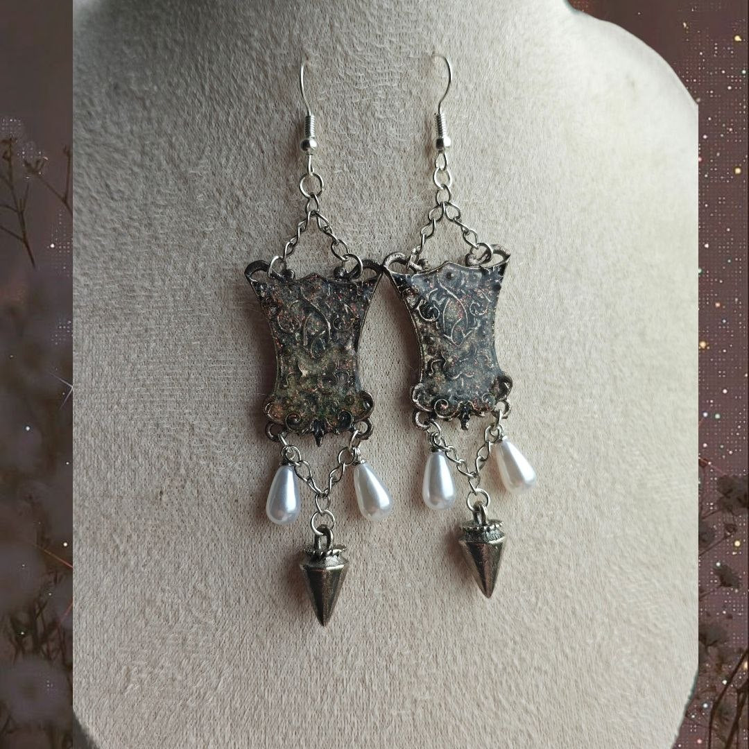 Iron Corset Earrings