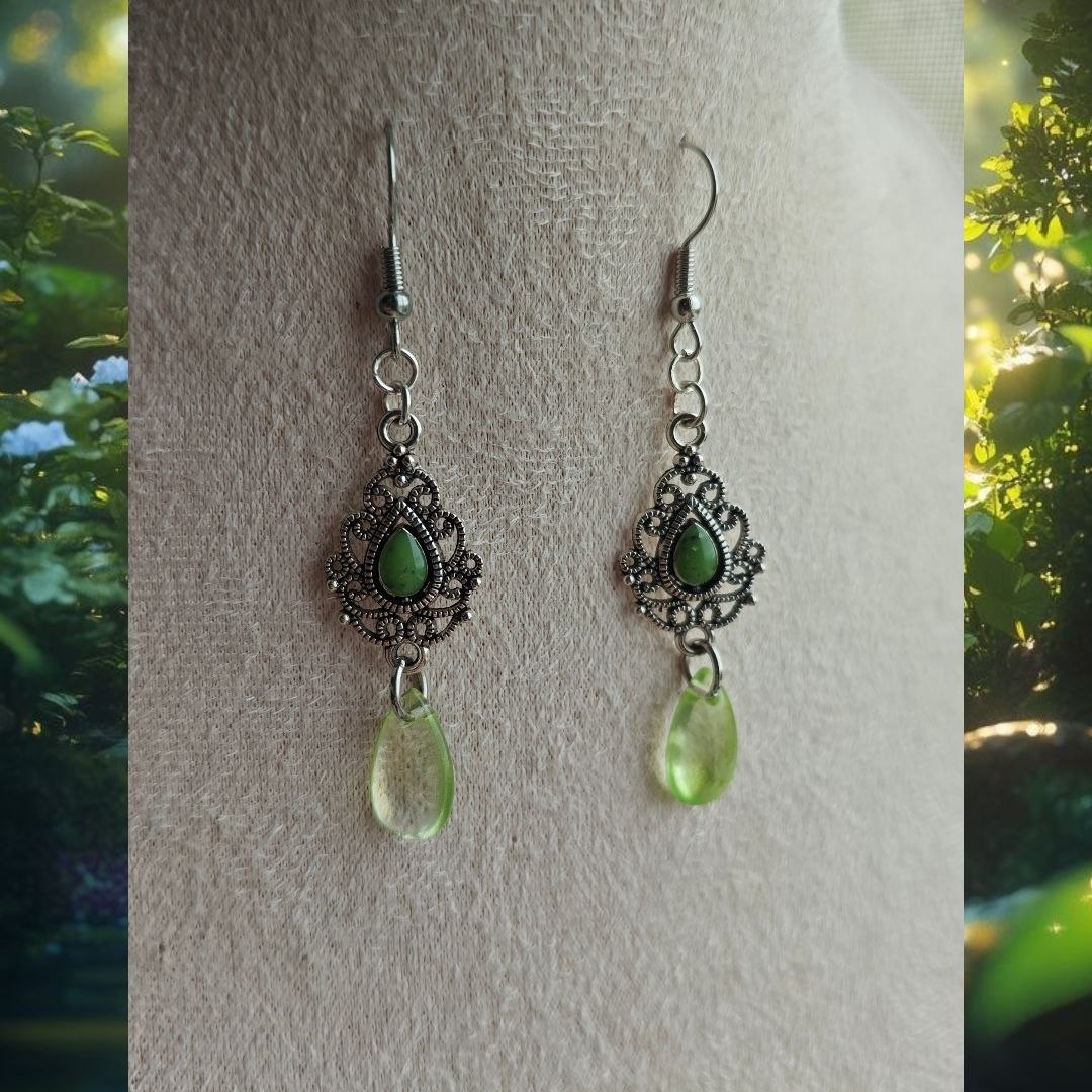 Emerald Veil Earrings