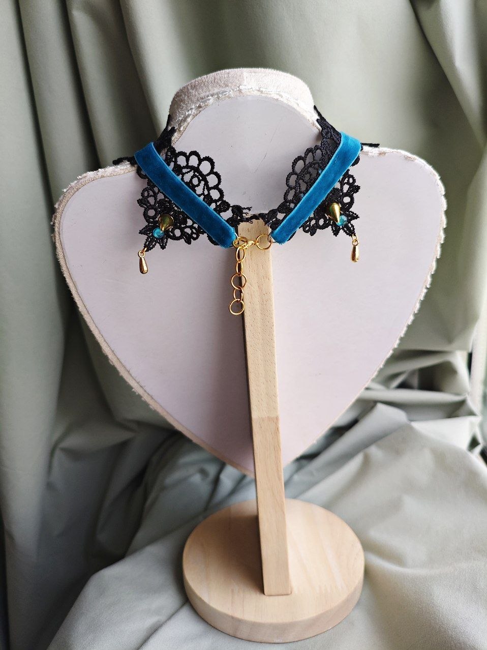 Nightwing Monarch handmade black butterfly gothic choker styled as alternative fashion jewelry