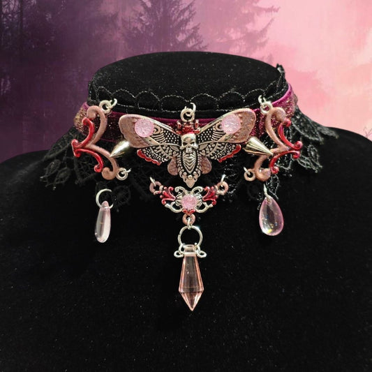 Crimson Moth Choker
