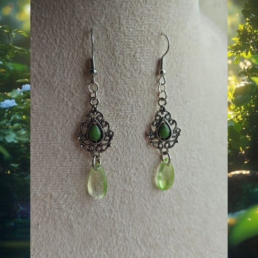 Emerald Veil Earrings