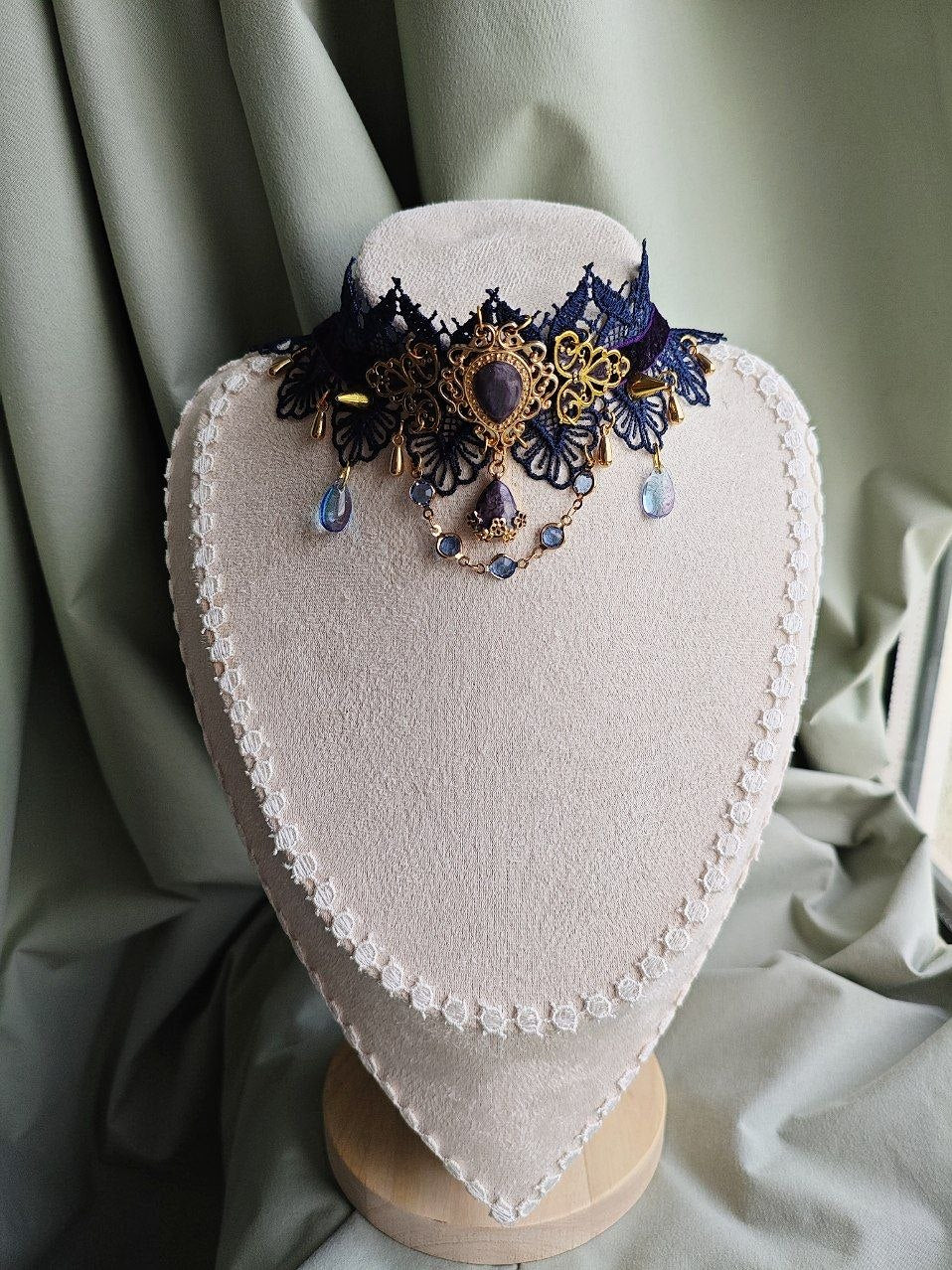 Twilight Sovereign handmade romantic gothic lace choker
