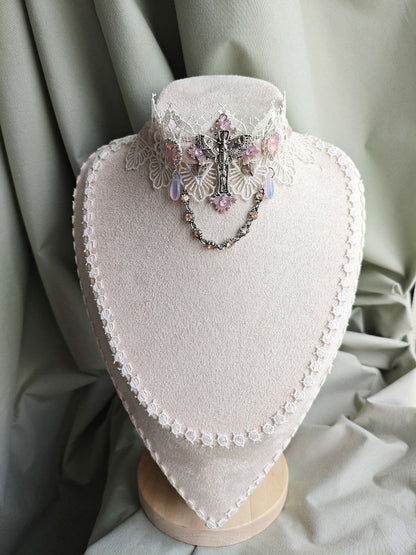 Celestial Rosary handmade gothic celestial rosary choker